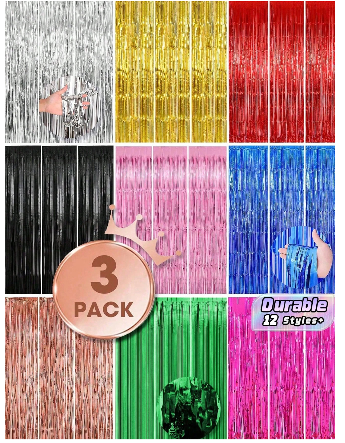 Metallic Foil Fringe Curtain