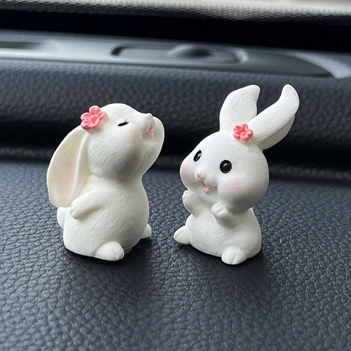 Cute Miniature Bunny Car Decoration