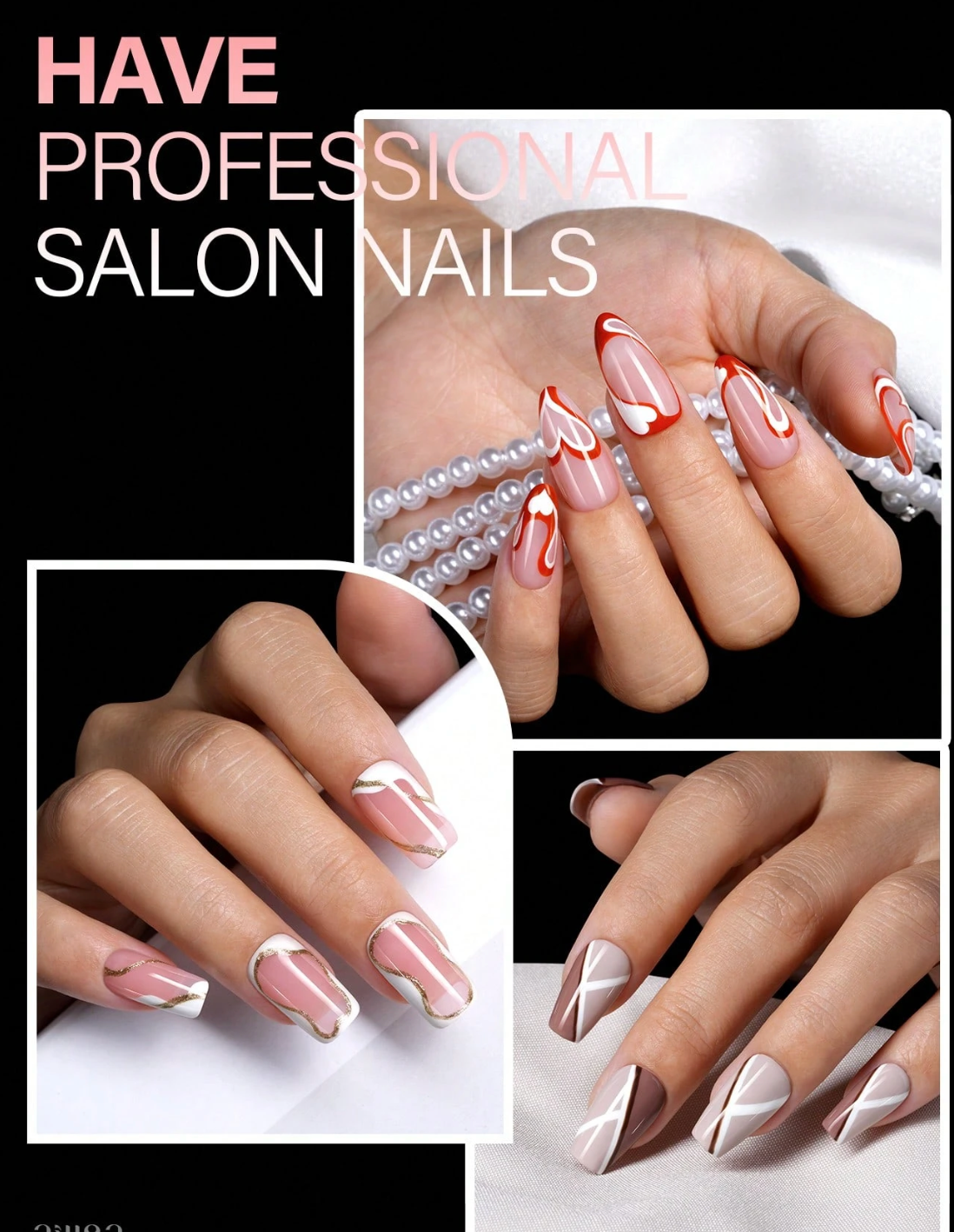 Medium Almond Shaped Acrylic Nail Tips