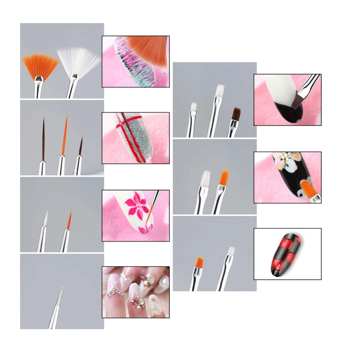 Nail Art Brush Set Nail Gel Polish Painting Brush Drawing Pen