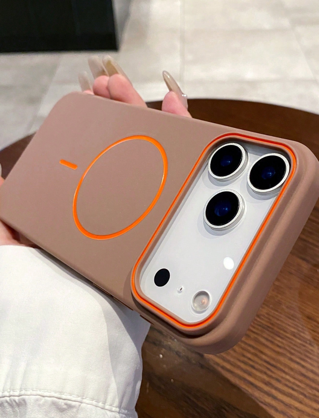 Matte Skin Feel Wireless Charge Magnetic Phone Case Compatible With Iphone