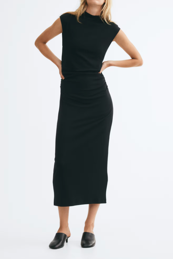 Sleeveless Mock Turtleneck Dress