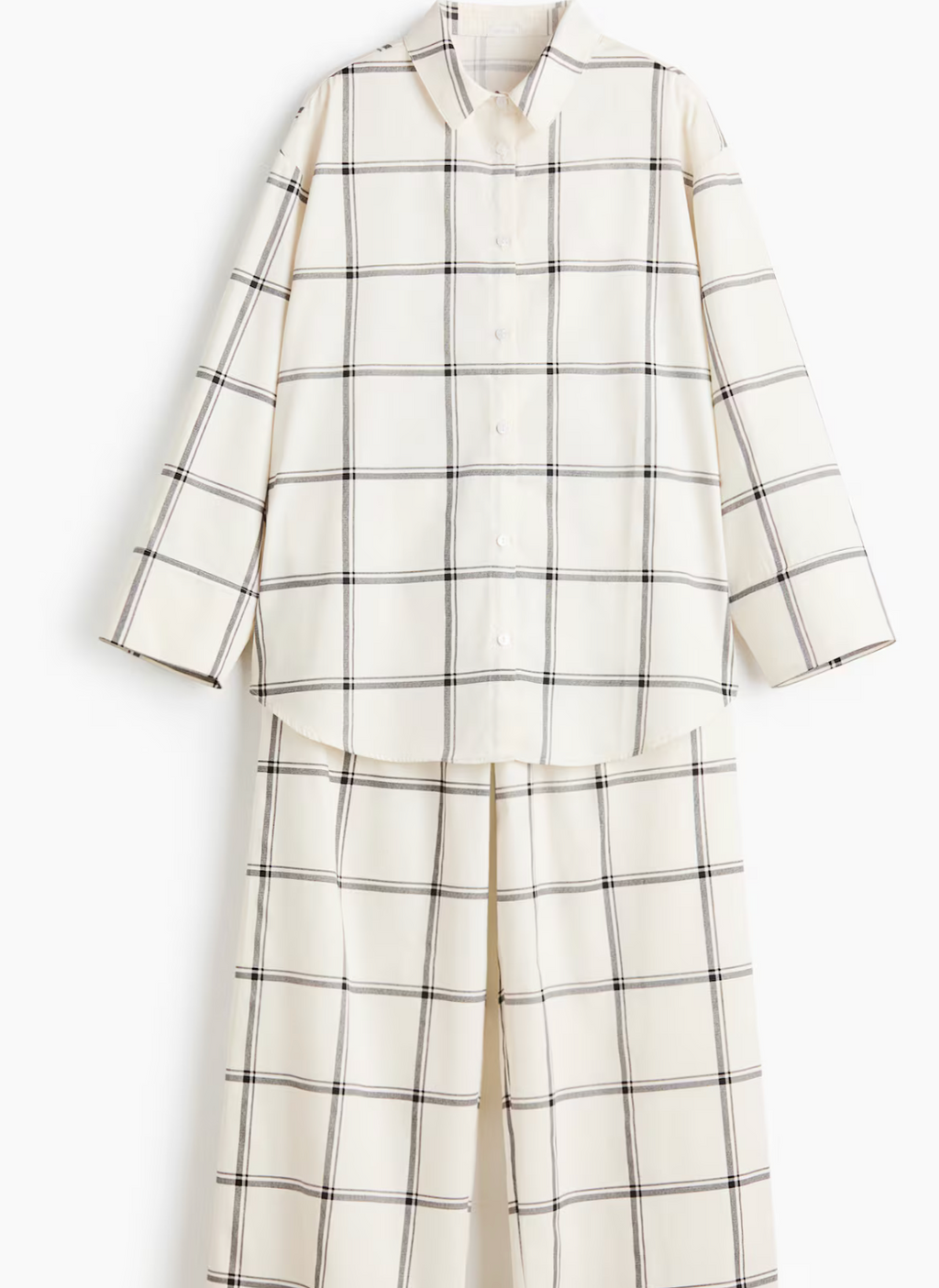 Checked Cotton Sateen Pajamas