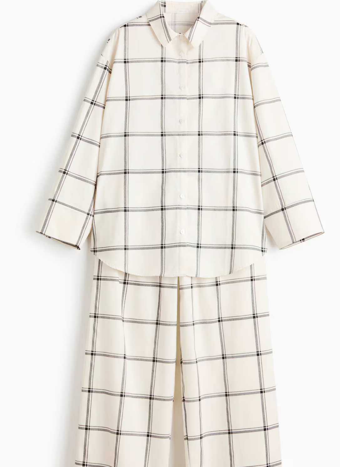 Checked Cotton Sateen Pajamas