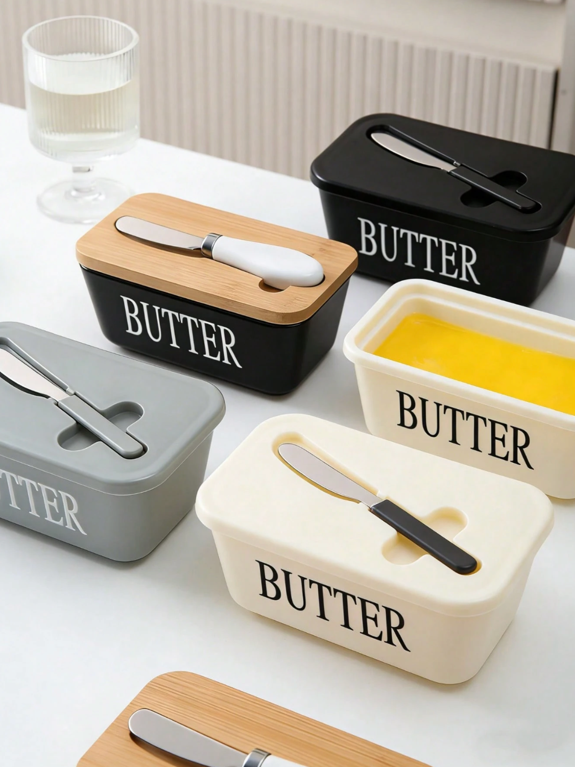 Butter Storage Dish With Lid & Butter Knife