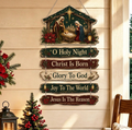 Jesus Birth Scene Christian Wooden Hanging