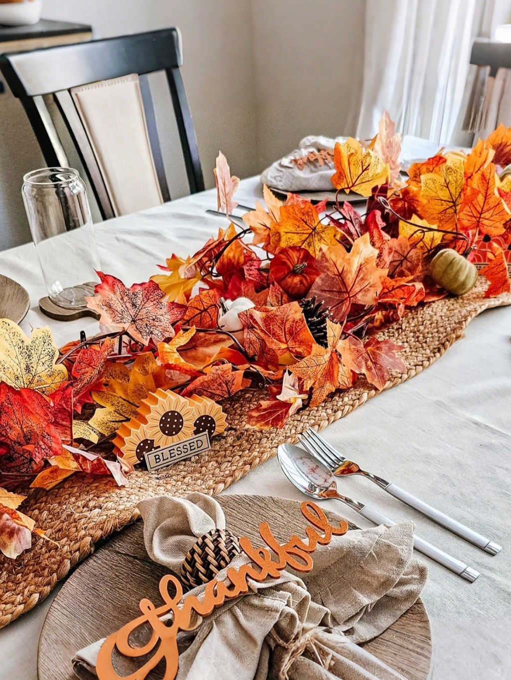 Artificial Maple Leaf Garland
