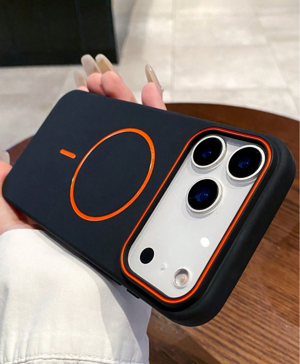 Matte Skin Feel Wireless Charge Magnetic Phone Case Compatible With Iphone