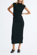 Sleeveless Mock Turtleneck Dress