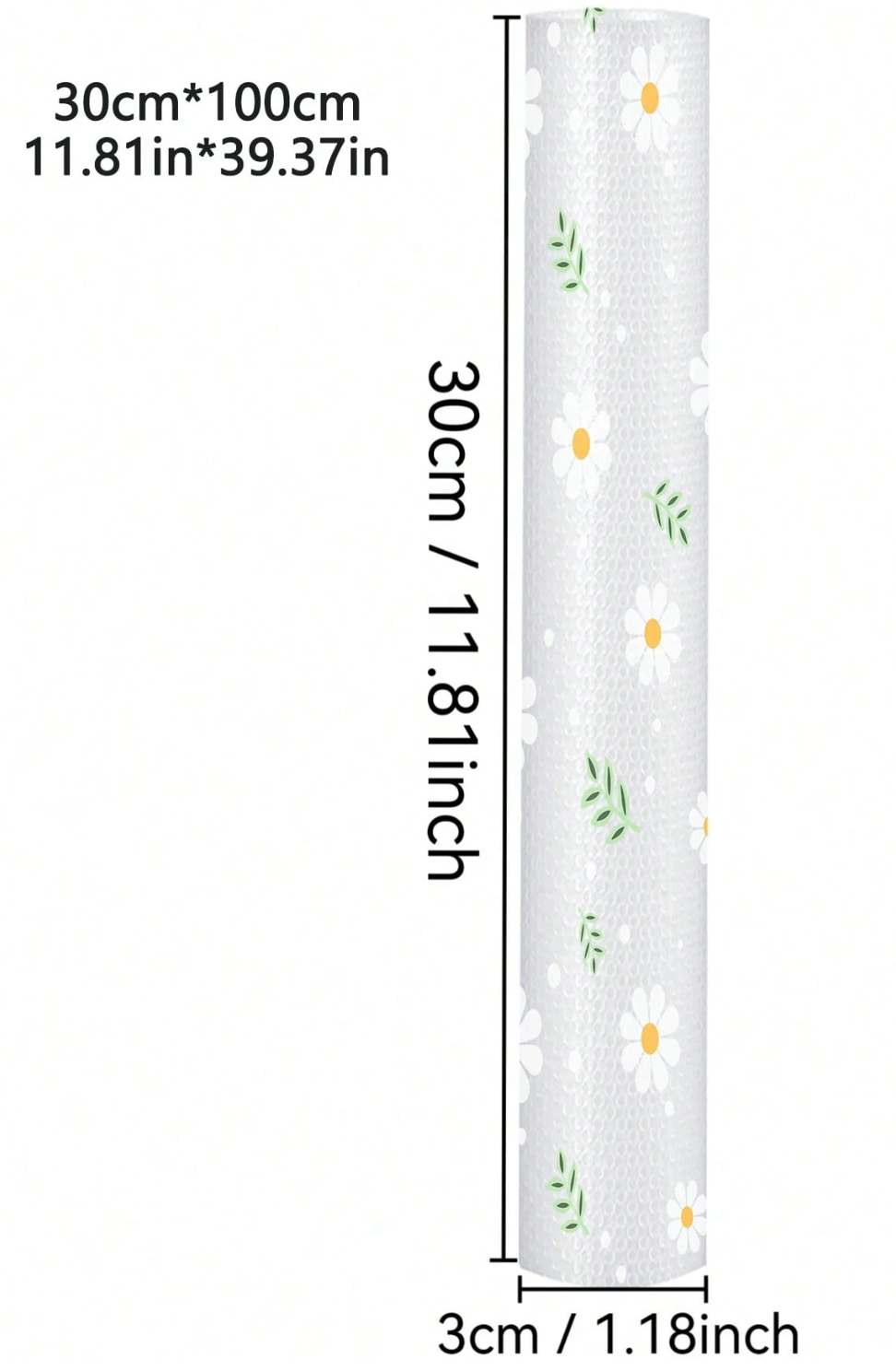 1 Roll Waterproof Non-Slip Plastic Shelf Liner, Multipurpose Cabinet Drawer Mat, Suitable For Kitchen, Refrigerator, Tabletop