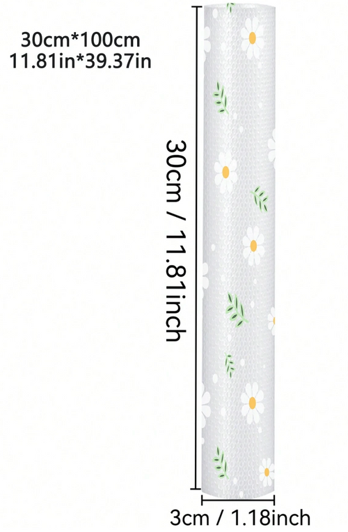 1 Roll Waterproof Non-Slip Plastic Shelf Liner, Multipurpose Cabinet Drawer Mat, Suitable For Kitchen, Refrigerator, Tabletop