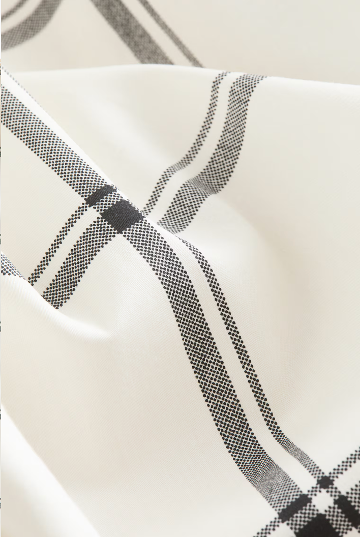 Checked Cotton Sateen Pajamas