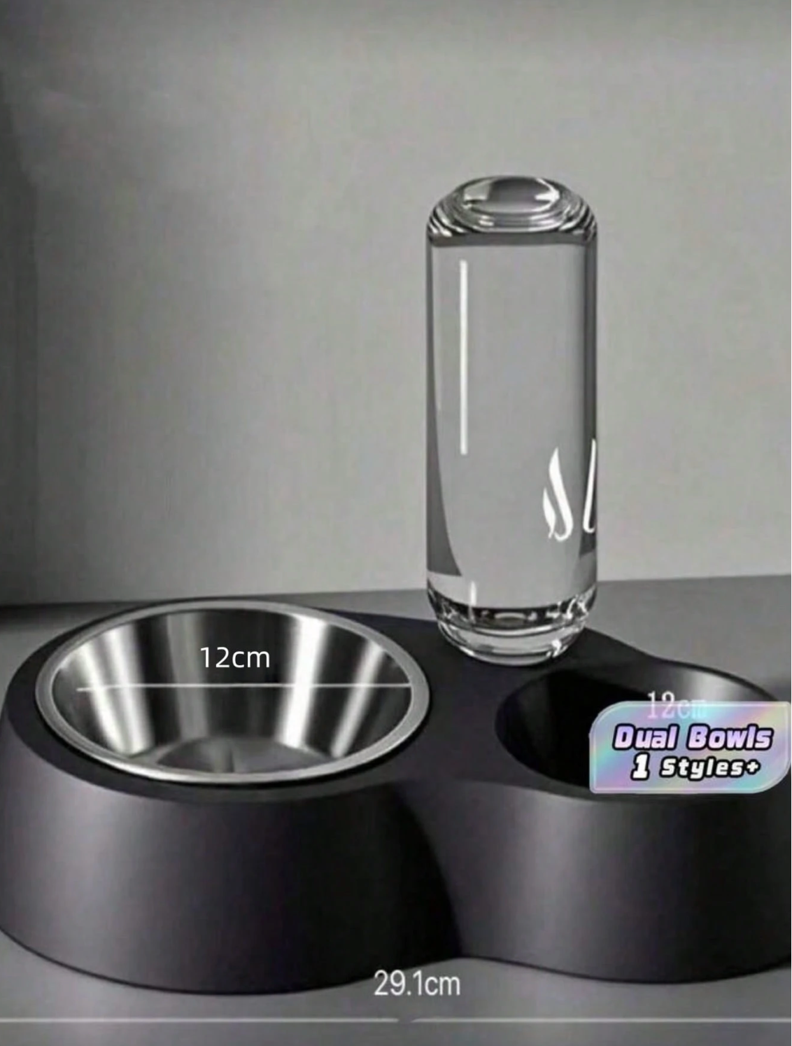 2-In-1 Stainless Steel Pet Food & Water Bowl
