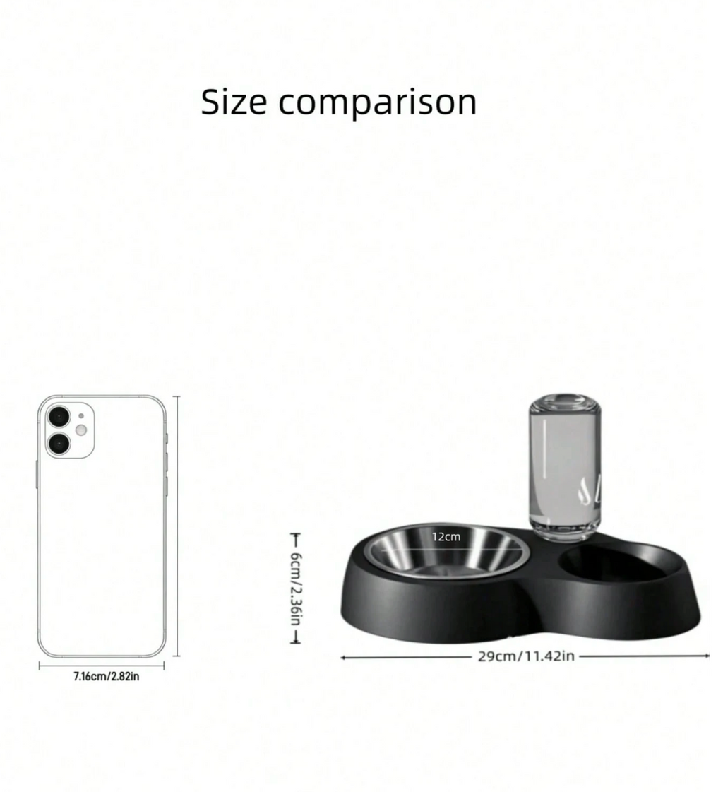 2-In-1 Stainless Steel Pet Food & Water Bowl