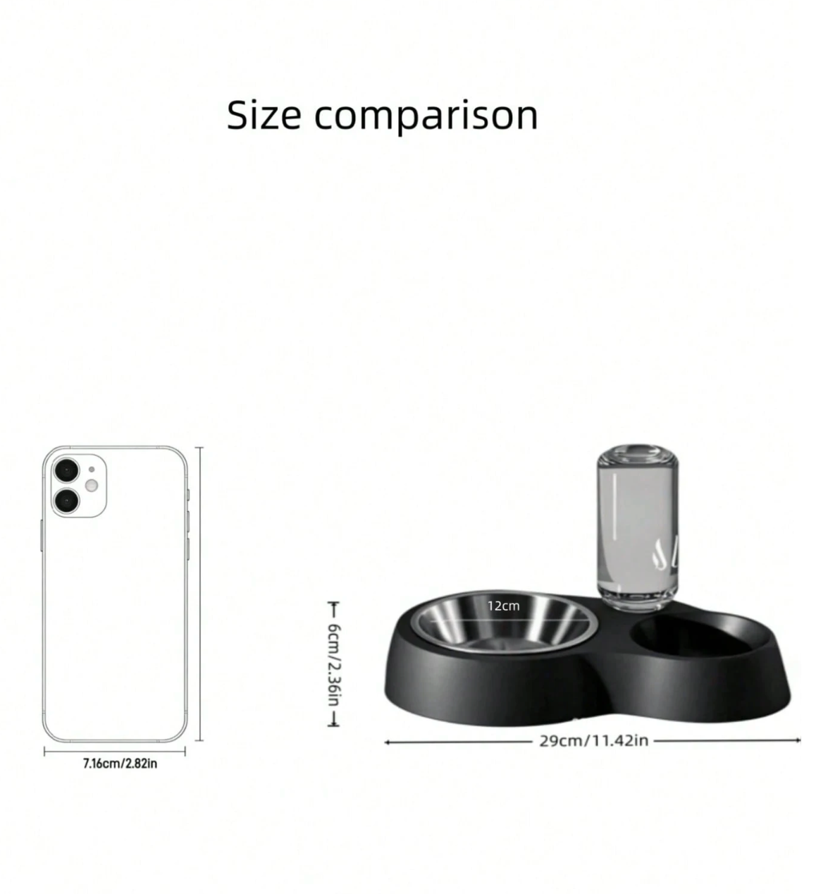 2-In-1 Stainless Steel Pet Food & Water Bowl