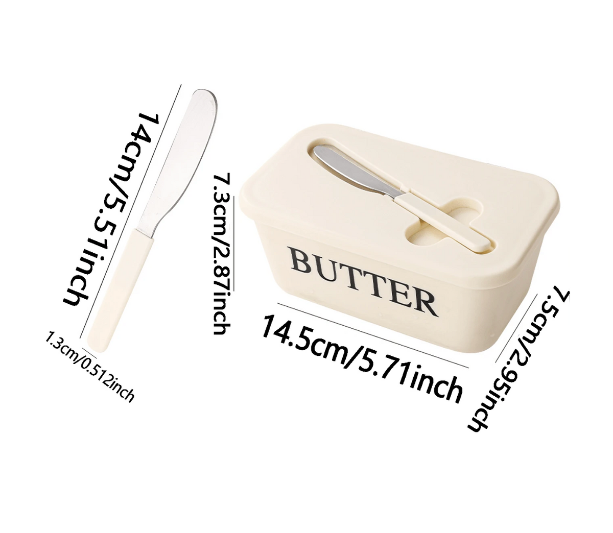 Butter Storage Dish With Lid & Butter Knife