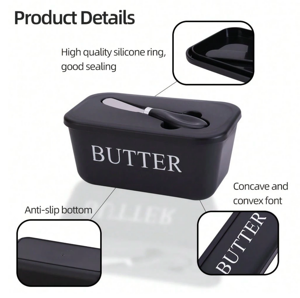 Butter Storage Dish With Lid & Butter Knife