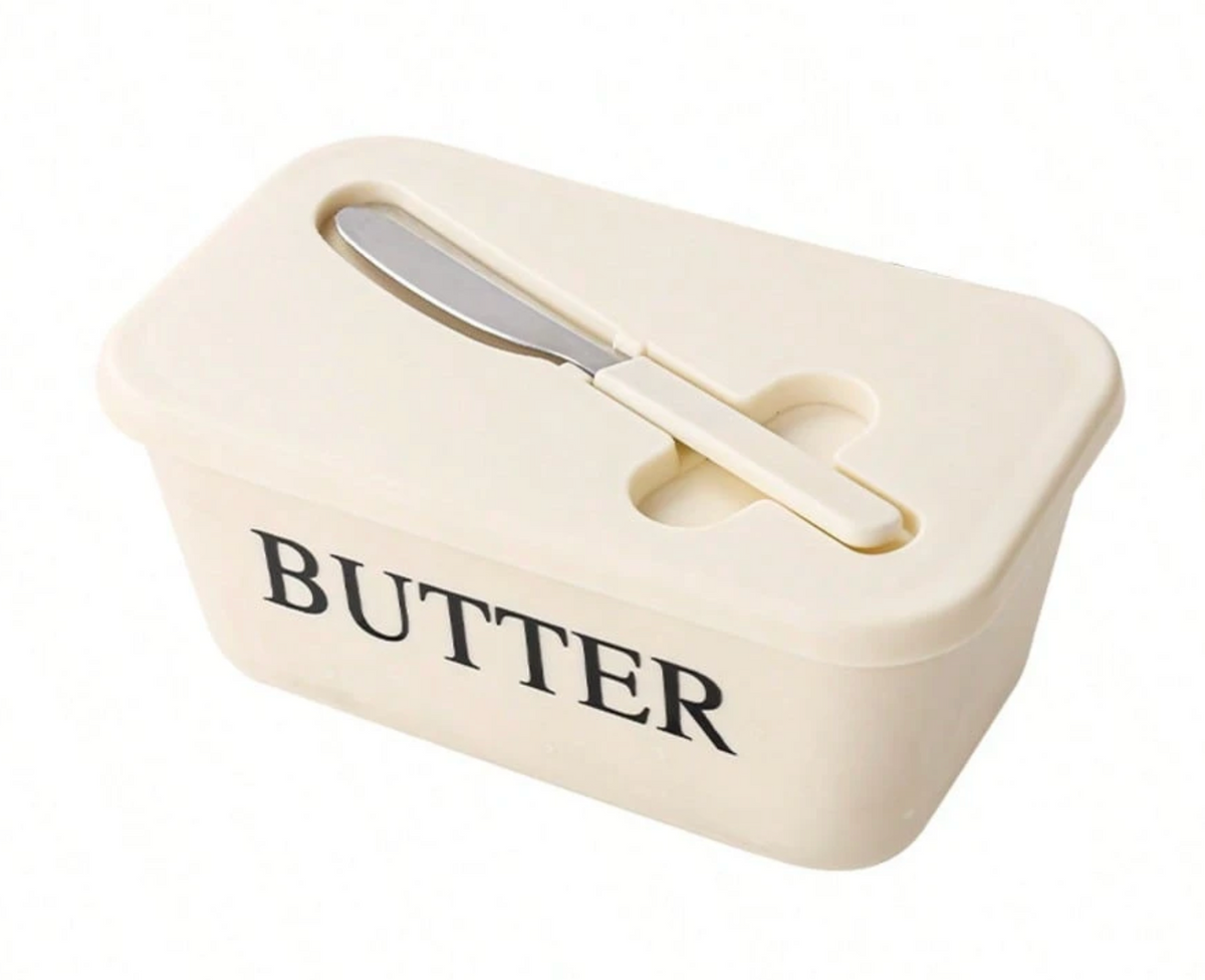 Butter Storage Dish With Lid & Butter Knife