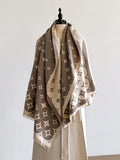 Cashmere Minimalist Star Pattern Jacquard Warm Scarf