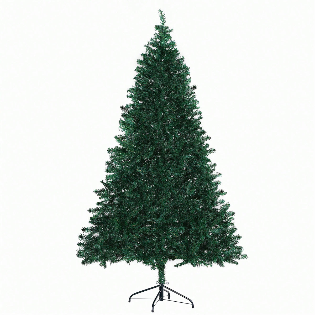 6ft Christmas Tree Unlit Artificial Spruce Full Tree W/ Easy Assembly, Solid Metal Legs, 1000 Tips, Green