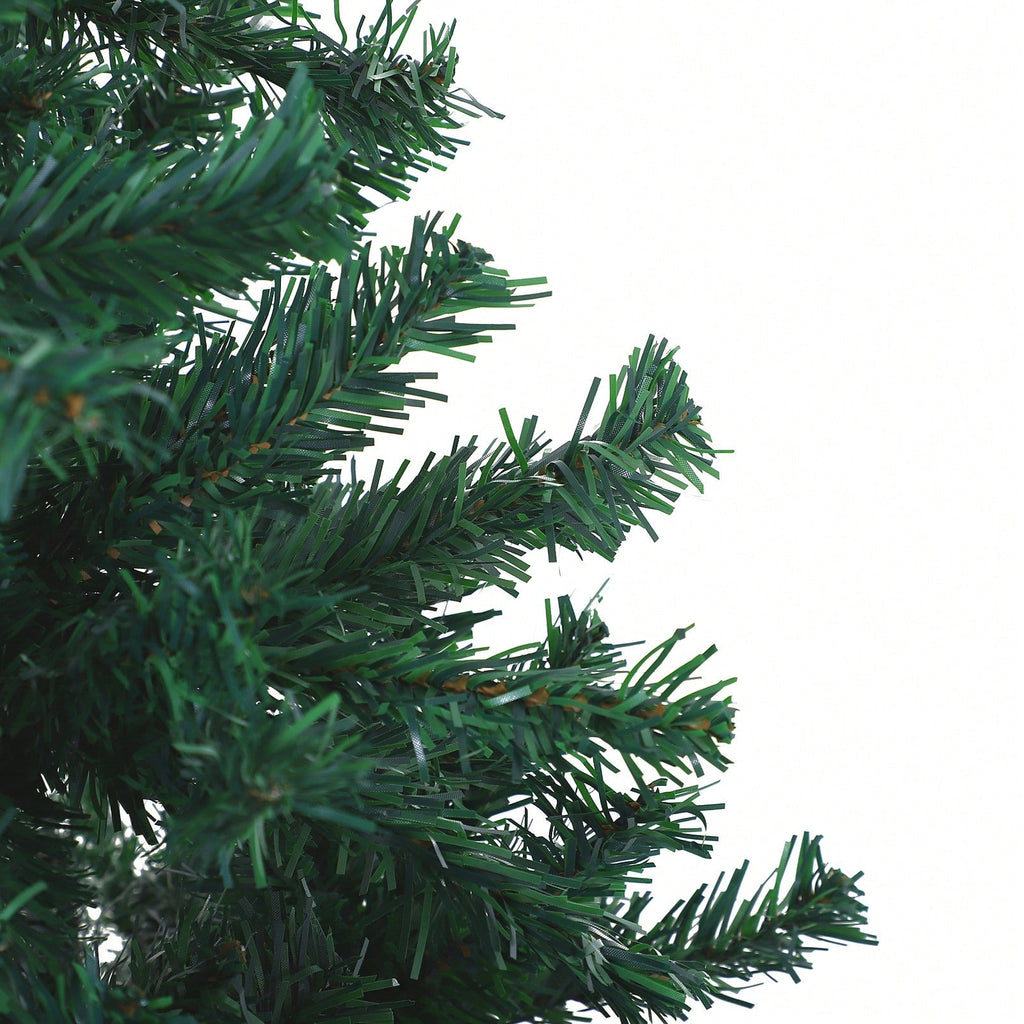 6ft Christmas Tree Unlit Artificial Spruce Full Tree W/ Easy Assembly, Solid Metal Legs, 1000 Tips, Green
