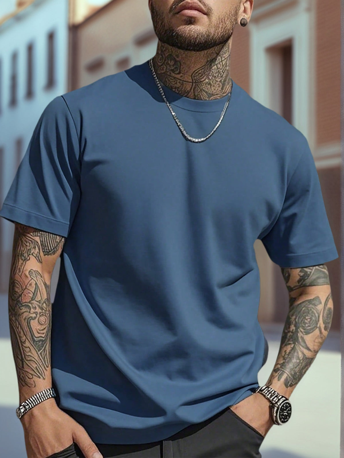Casual Solid Color Short Sleeve T-Shirt