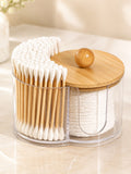 2-In-1 Bamboo Lid Transparent Plastic Storage Box